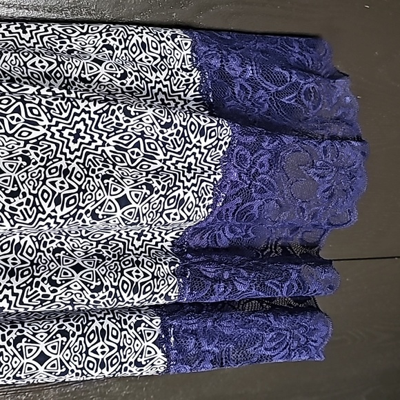 πππππ’π₯ $ππ Marilyn Monroe blue navy and white geometrical chemise New - Picture 5 of 12